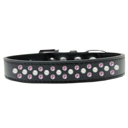 UNCONDITIONAL LOVE Sprinkles Pearl & Light Pink Crystals Dog CollarBlack Size 14 UN847404